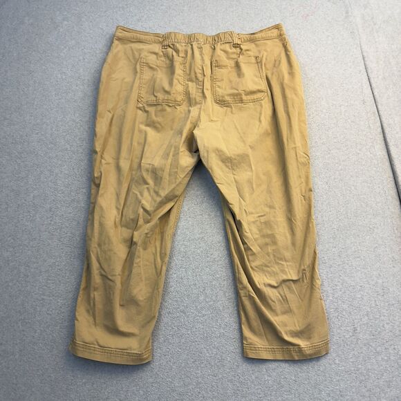 Old Navy Pants Women's 2X Beige OG Chino Comfort Waist Academia Crop Read - Picture 2 of 11